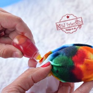 How to Dye Easter Eggs with Cotton Fabric and Reveal a Colorful Rainbow Egg