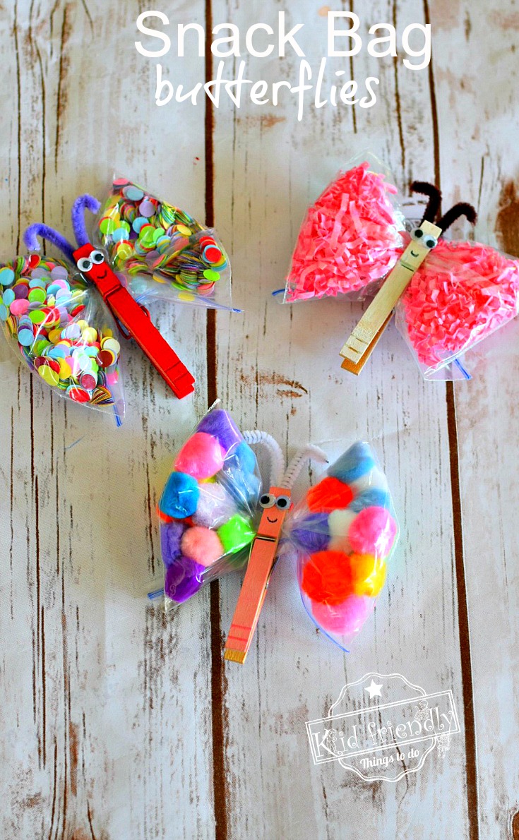 Fun Edible Craft for Kids: Butterfly Snack Bags! - Positively