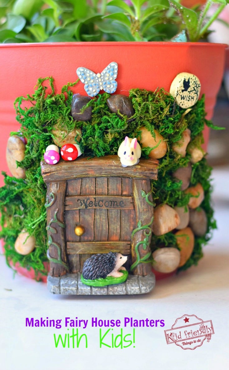 DIY Fairy House Planter with Cricut Vinyl - Crafting Cheerfully