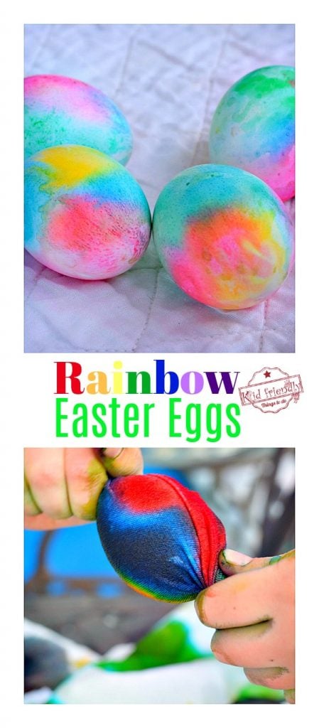 How to Dye Easter Eggs with Cotton Fabric to Get Rainbow Eggs