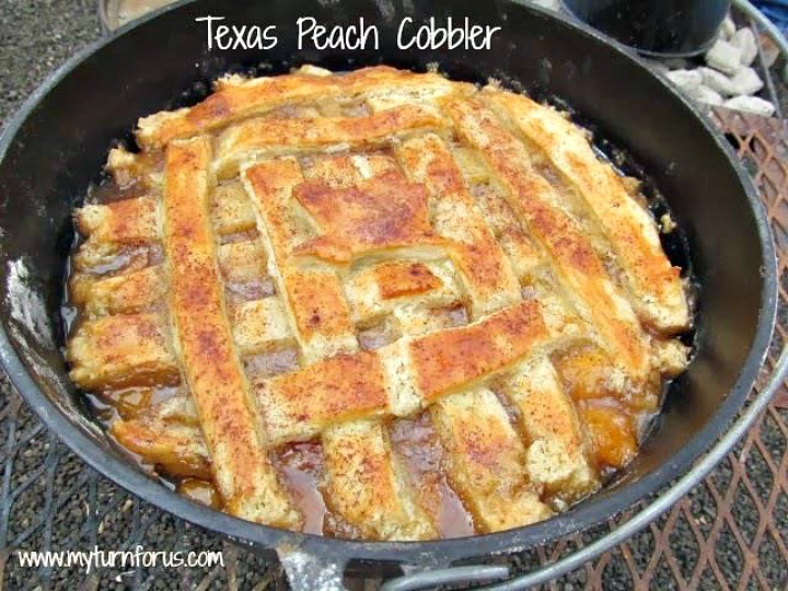 Texas Peach Cobbler Camping Recipe