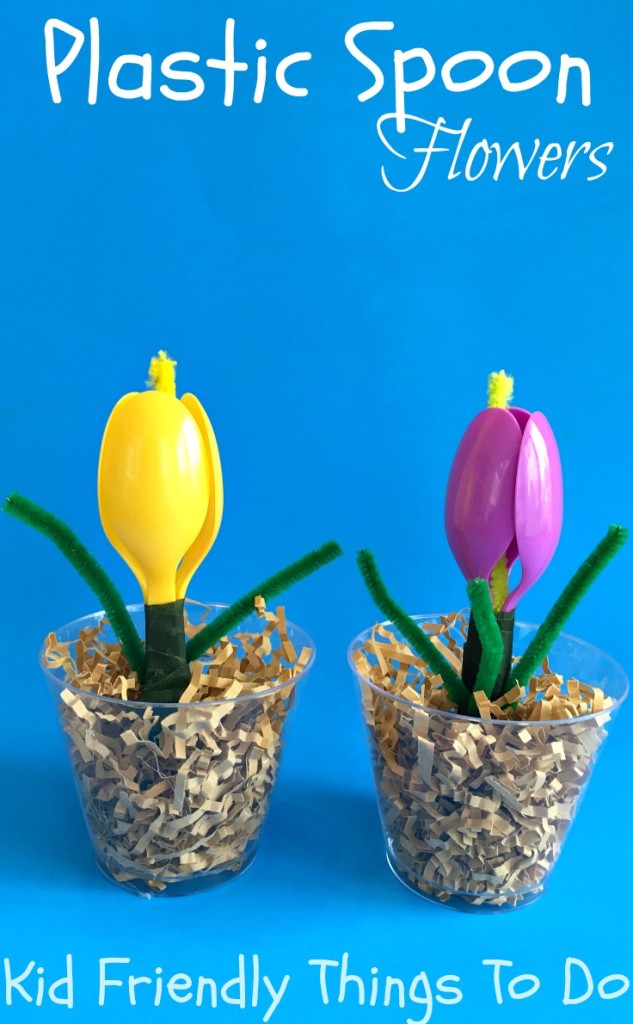 Plastic spoon flower craft 