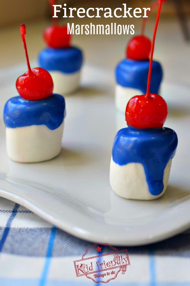 Patriotic Chocolate Covered Marshmallows 