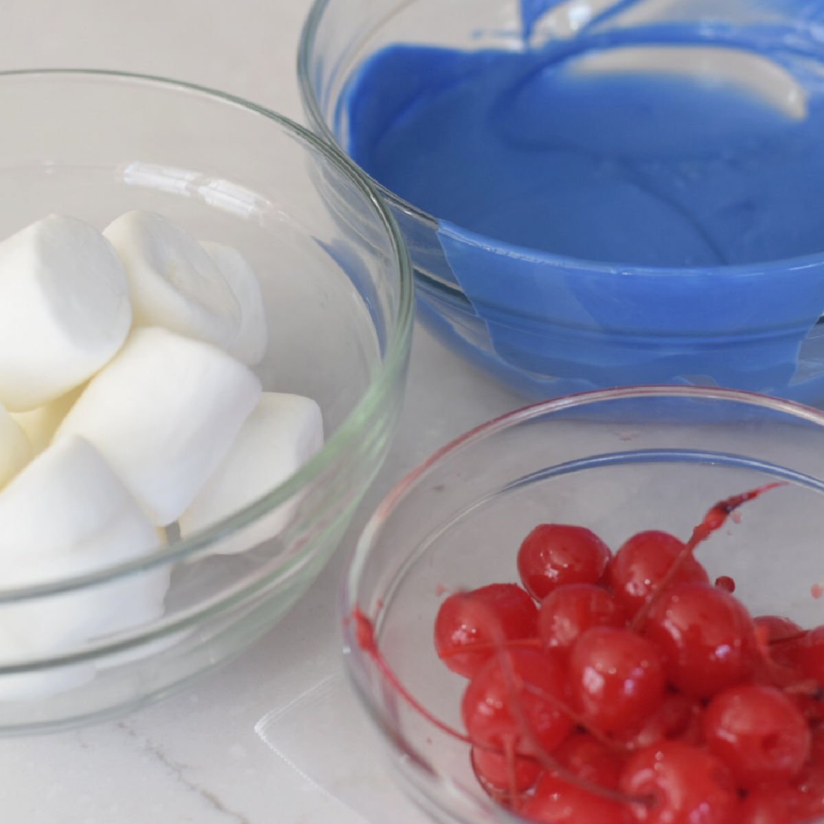 Ingredients for marshmallow firecrackers 