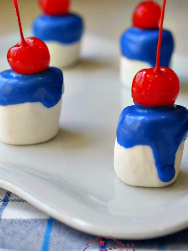 Patriotic Chocolate Covered Marshmallows