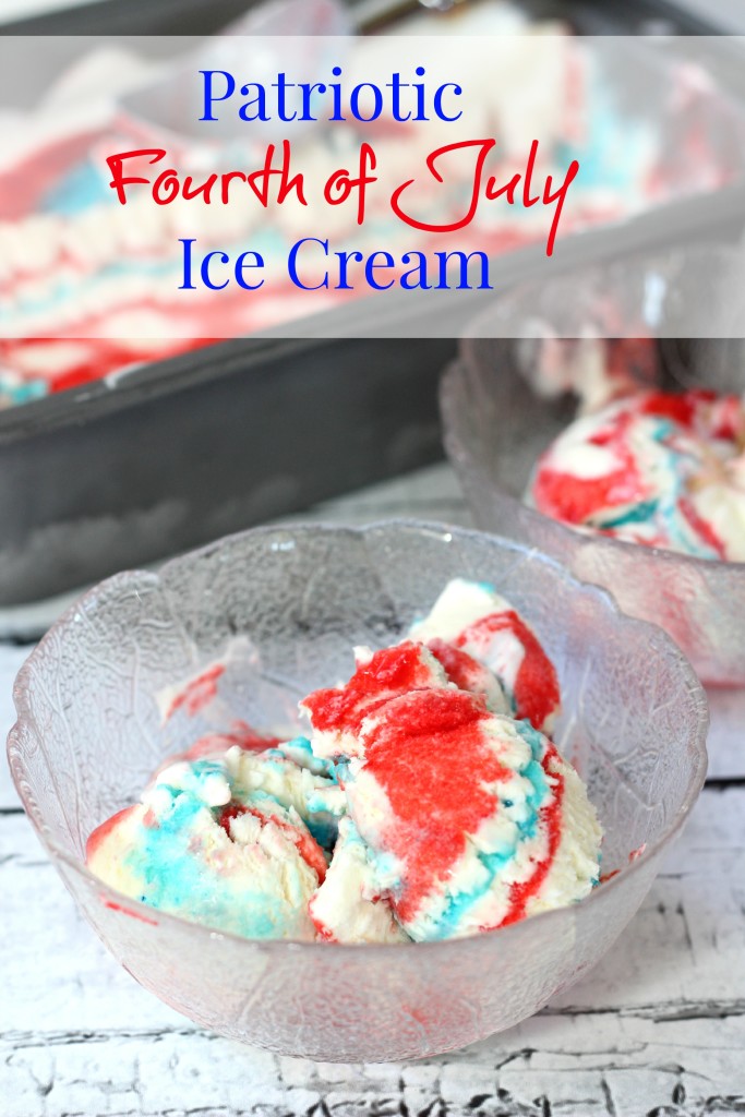 Patriotic Red White and Blue Ice Cream Dessert