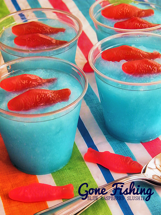 Patriotic Blue Raspberry Slushies Snack