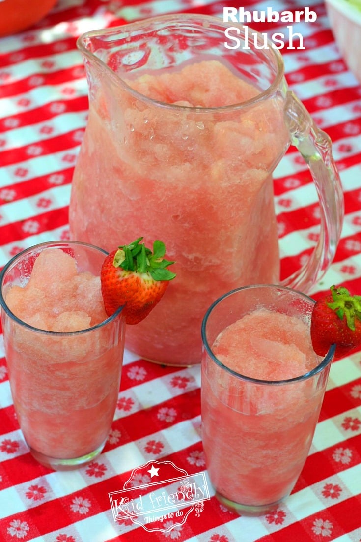 Rhubarb Slush Drink An Easy Rhubarb Recipe for Summer Drinks