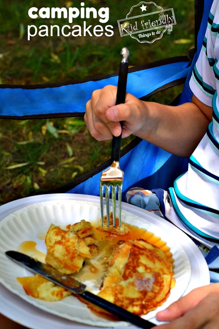 Camping Pancakes made from dry pancake mix recipe just add water 