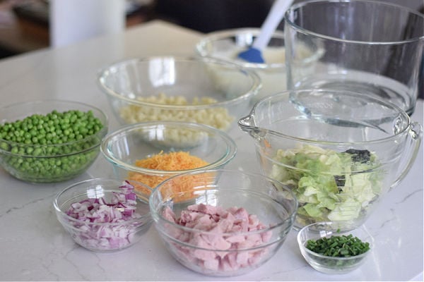 layered salad ingredients 