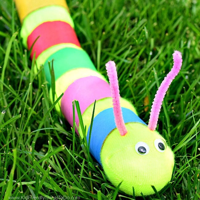 Sock Caterpillar Craft for Kids that’s Easy Enough for Toddlers and Preschoolers to Make