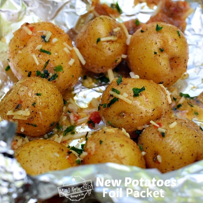 Juicy and Flavorful Grilled potatoes in a foil packet