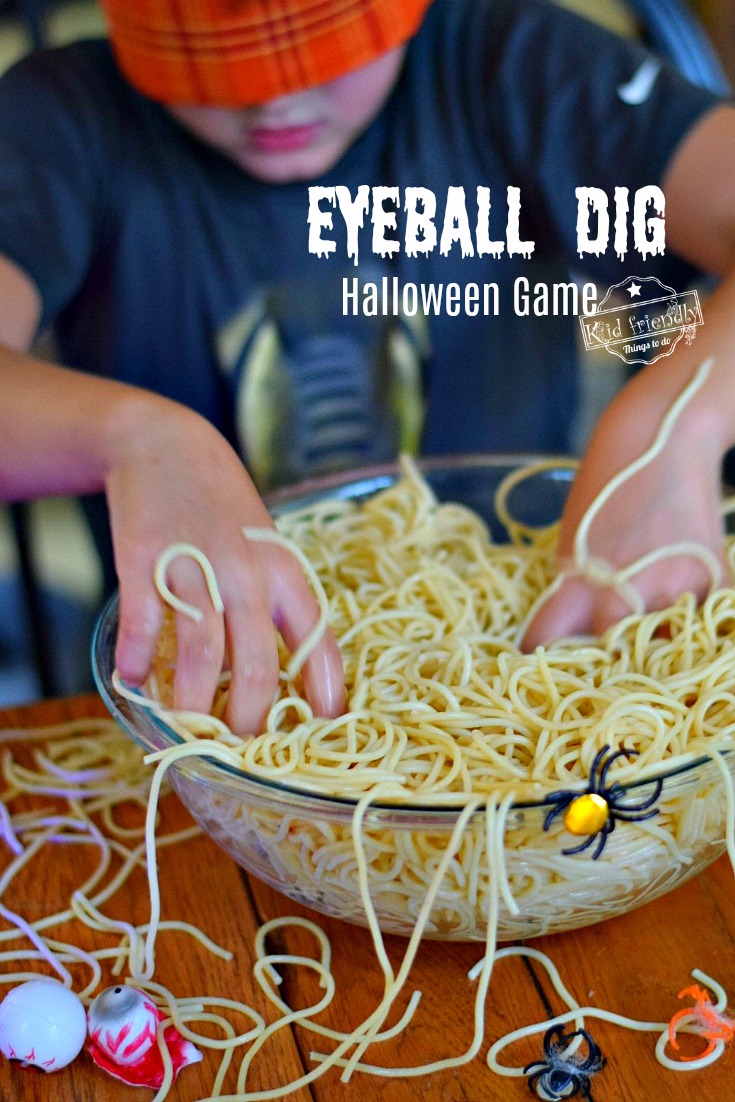 Fun Eyeball Dig Halloween Game for Kids and Teens to Play {with Video}