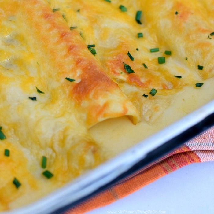 You are currently viewing Chicken Enchiladas With Sour Cream White Sauce Recipe