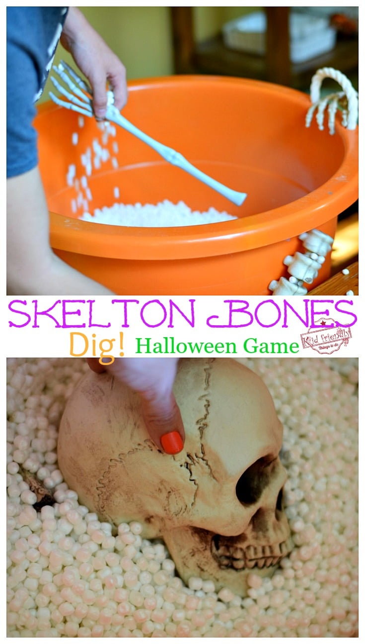 Skeleton Bones Dig Halloween Game for Kids to Play