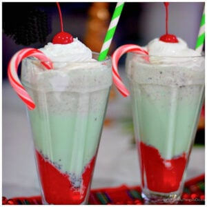 cherry mint Christmas milkshake