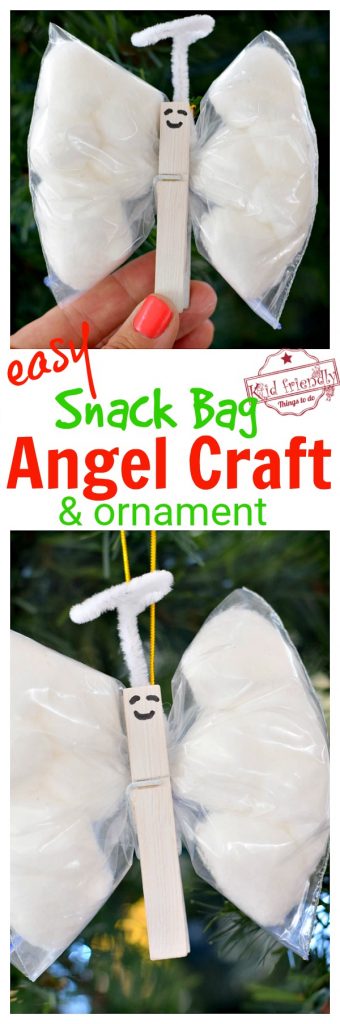 An Easy Christmas Snack Bag Angel Ornament