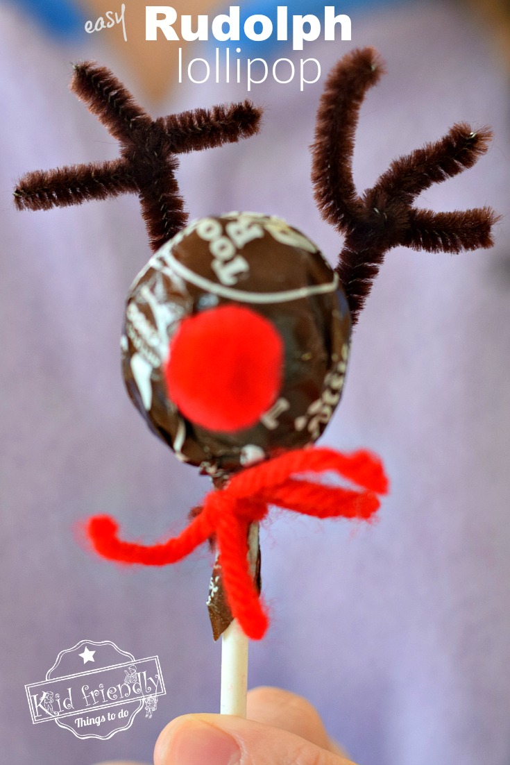 Rudolph Lollipop Christmas Craft 