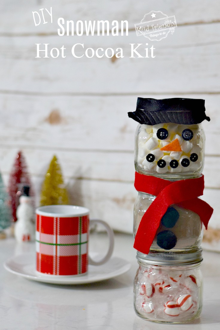 DIY snowman hot chocolate kit
