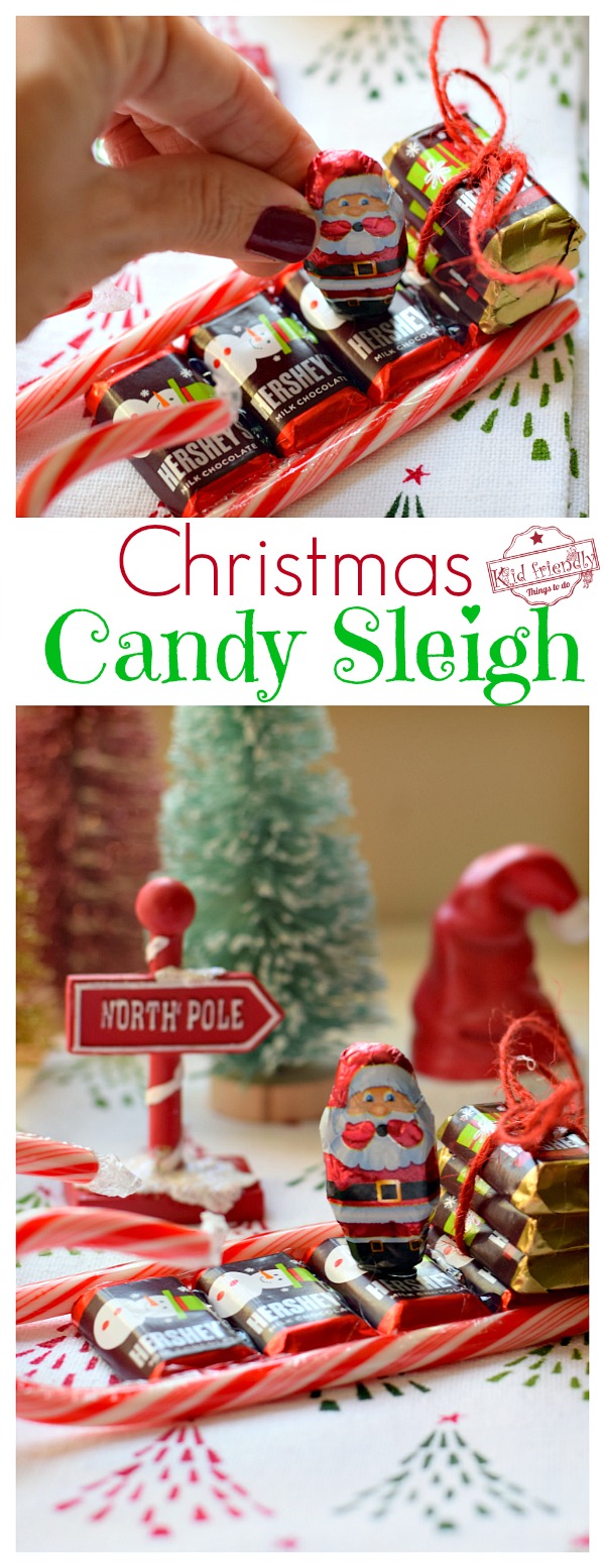 How to Make a Christmas Candy Cane Sleigh | Kid Friendly Things To Do