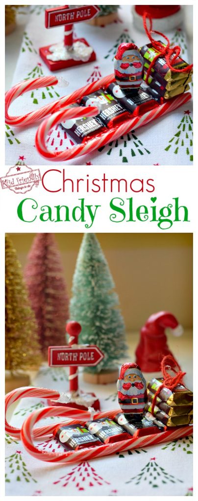 How to Make a Christmas Candy Cane Sleigh | Kid Friendly Things To Do