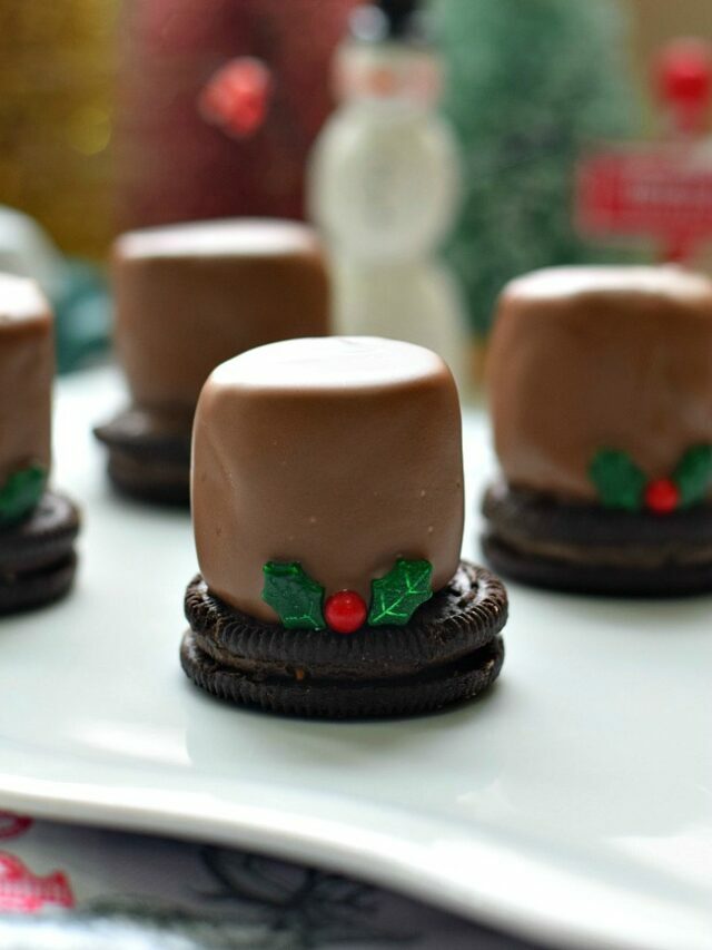 Chocolate Marshmallow Snowman Hat Treats – Story