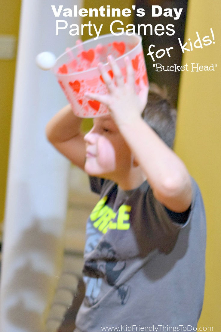 bucket head Valentine's Day Minute to Win It Game 