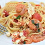 Shrimp Pasta with Tomato and Feta Recipe