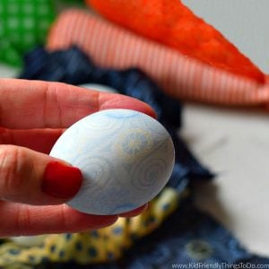 dye Easter eggs with silk tie