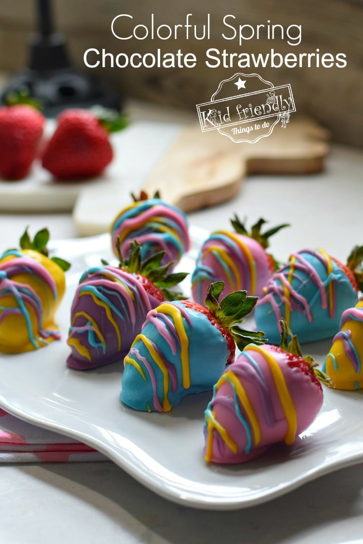 Colorful Chocolate Covered Strawberries 