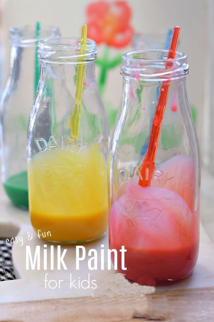 DIY milk paint for kids