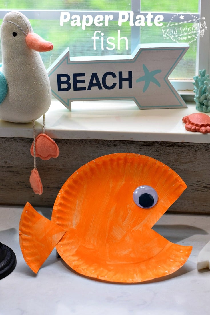 paper plate fish craft for kids 