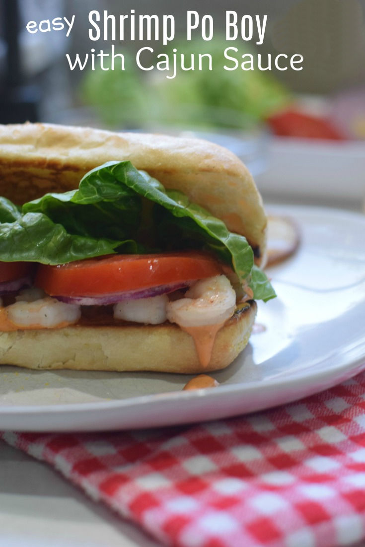 Easy Shrimp Po Boy Sandwich