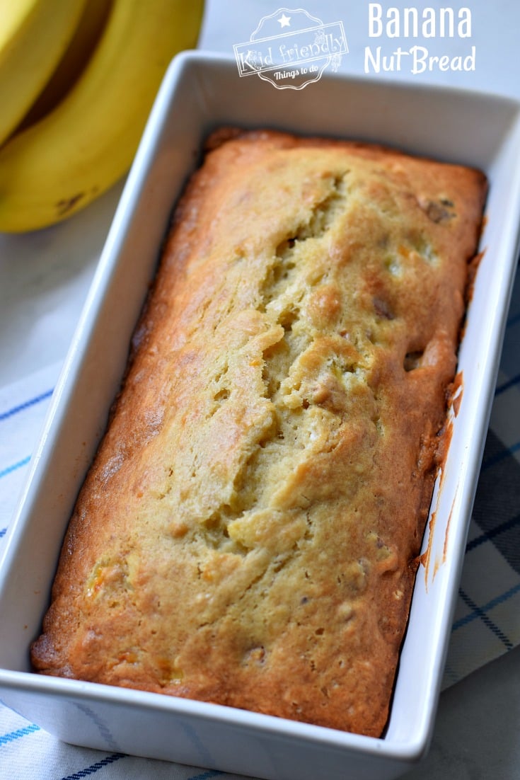 Old fashioned Banana Nut Bread Recipe with Video | Kid Friendly