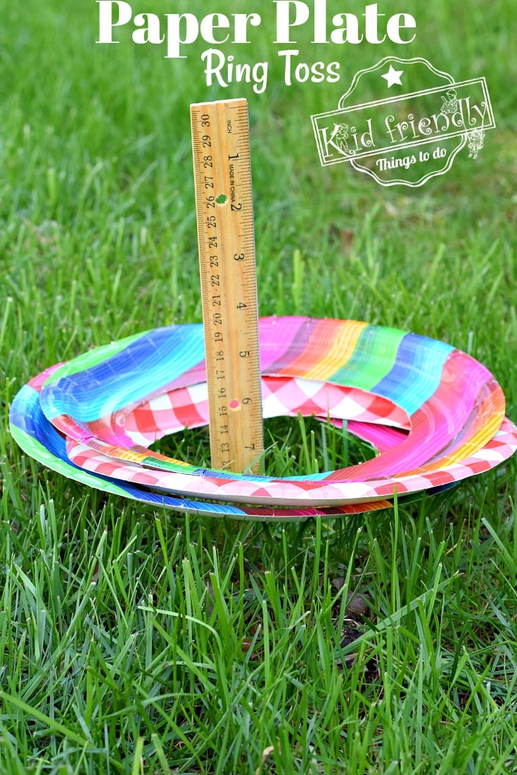 Paper Plate - DIY Ring Toss Game {Easy to Set Up}