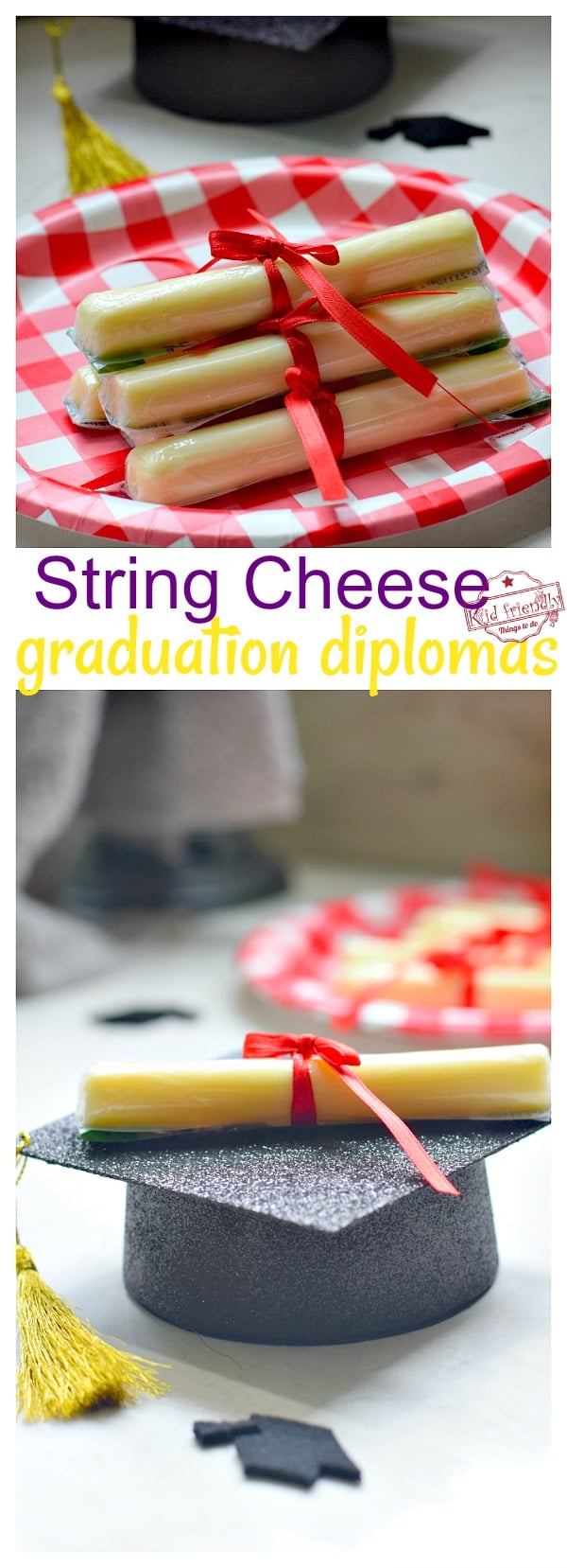 string cheese diploma graduation snack