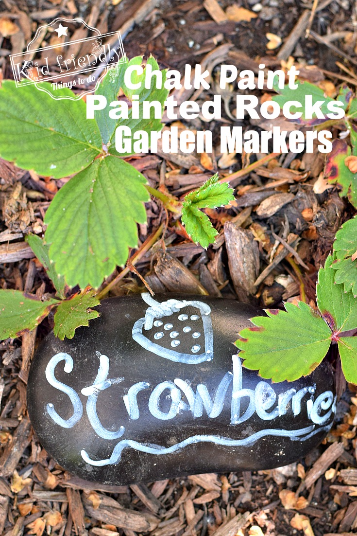 Painted Rock Idea - Chalk Painted Garden Markers