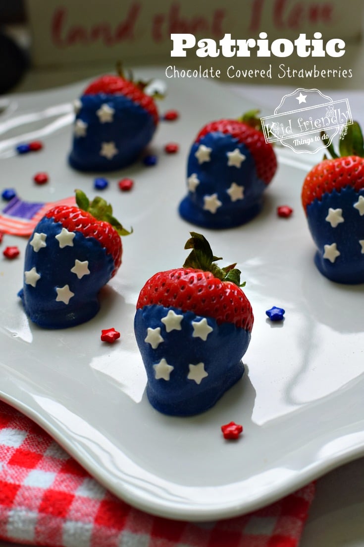 Patriotic Chocolate Covered Strawberries 