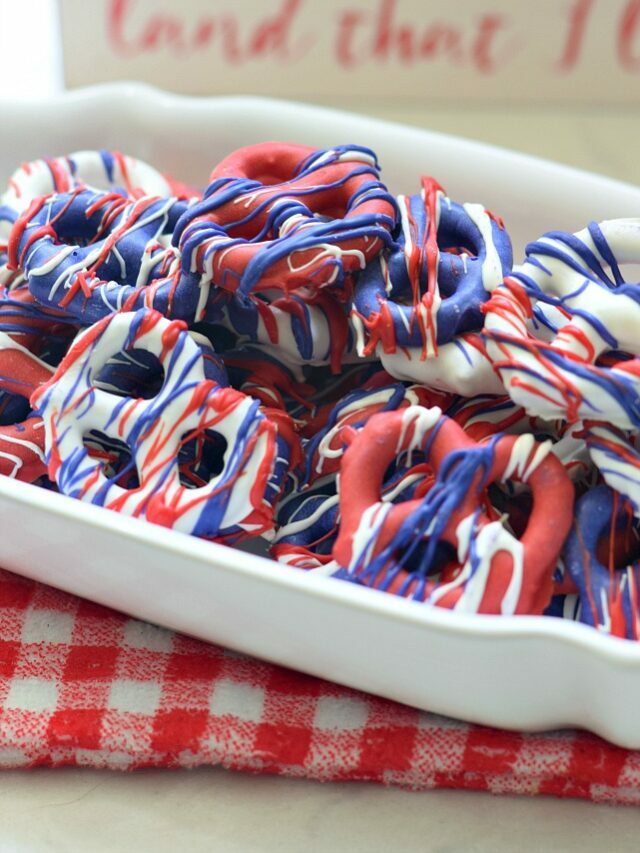 Patriotic Chocolate Pretzel Bites – Story