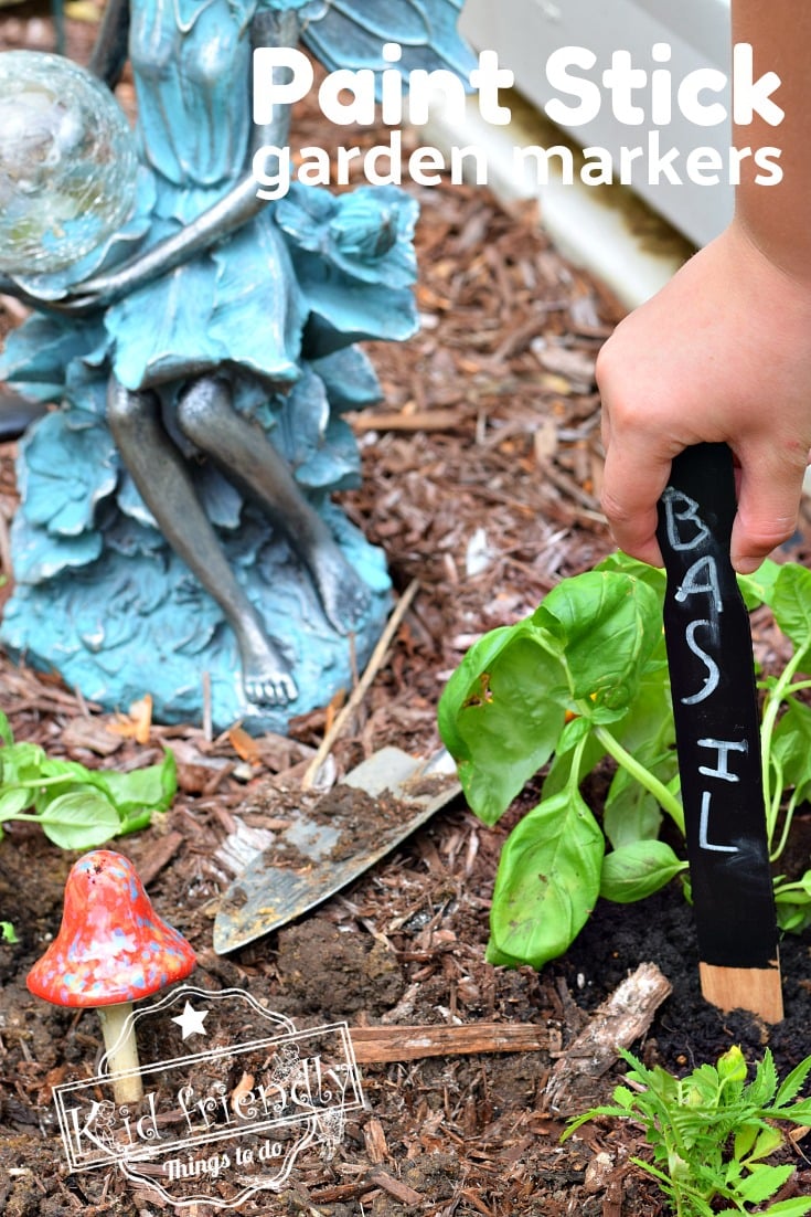 Paint Stick Garden Markers for kids
