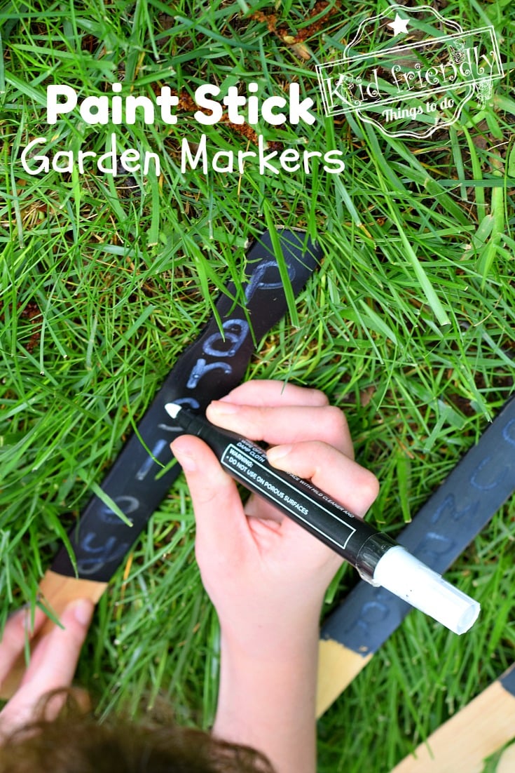 making garden markers with kids
