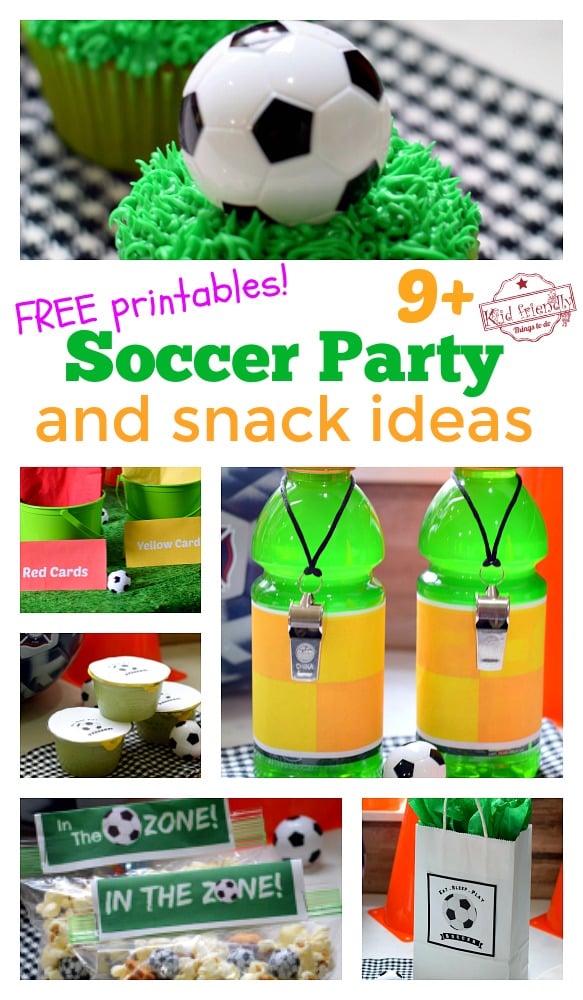 You are currently viewing 9 Fun Soccer Party & Soccer Snack Ideas {with lots of Free Printables}