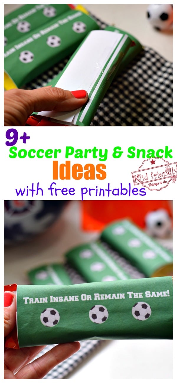 soccer party and snack idea with free printables