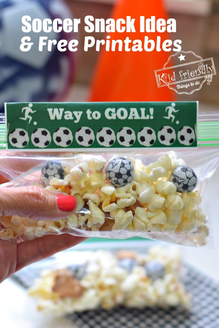 Soccer Snack idea and printable