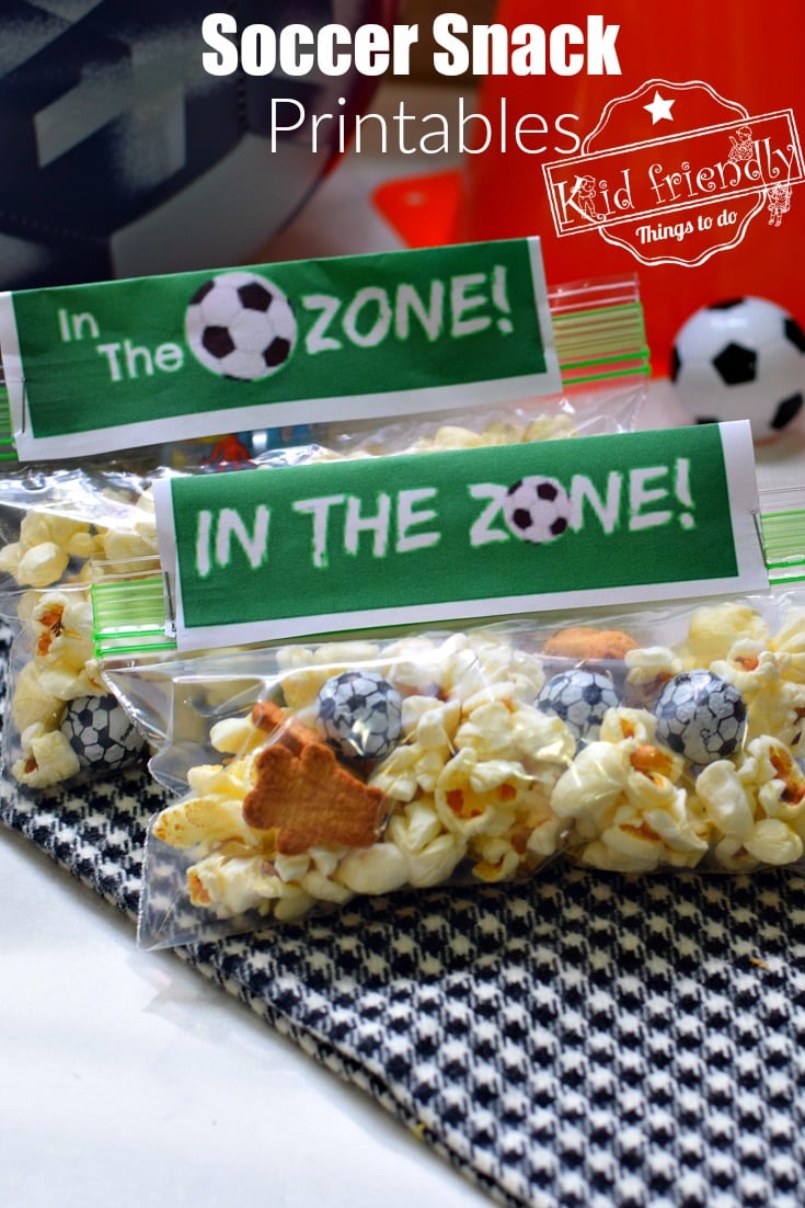 Soccer Snack idea and printable