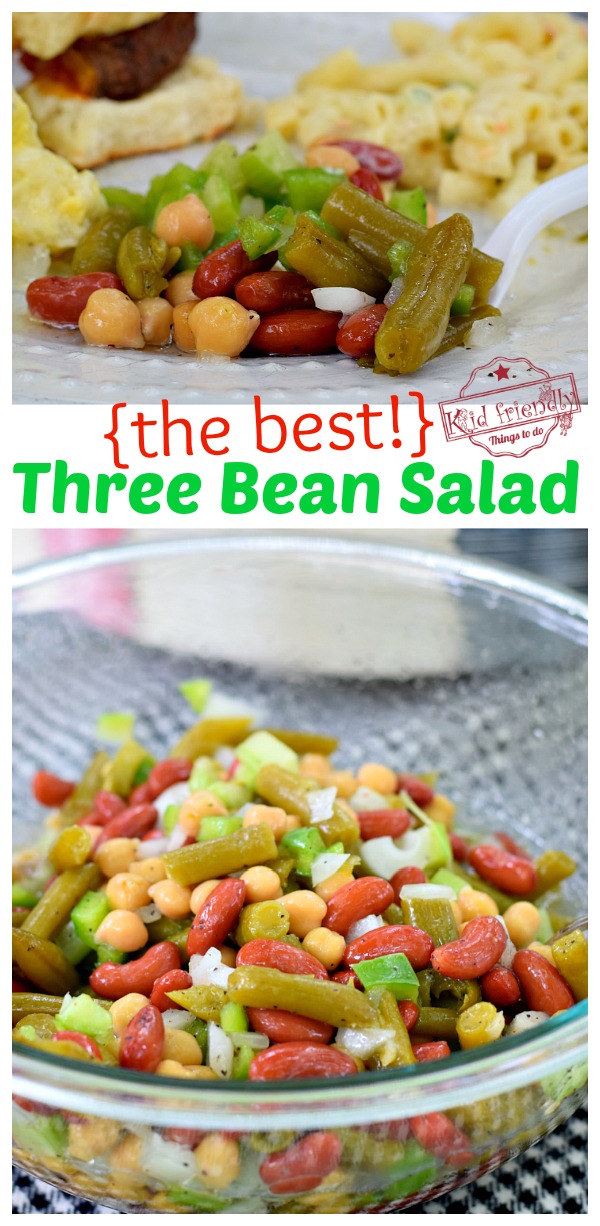 Easy Three Bean Salad {The Best!} | Kid Friendly Things To Do