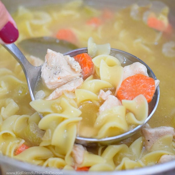 You are currently viewing Homemade Chicken Noodle Soup Recipe | Kid Friendly Things To Do