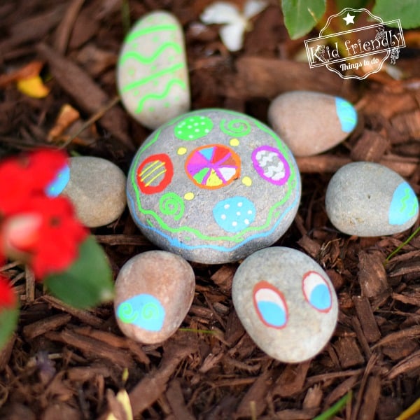 rock painting ideas for kids - turtle