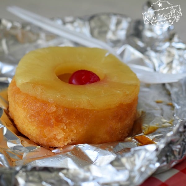 Pineapple Cake in a foil packet