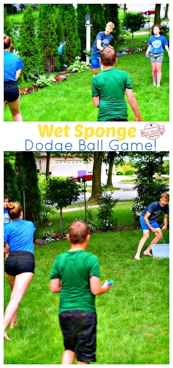 wet sponge dodge ball water game for kids, teens and adults